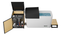 RevX Acrylic X Tub Cold Plunge + LUX High Performance Chiller and Filtration System